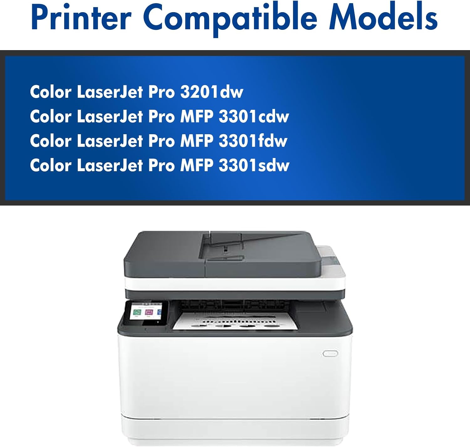Thumbnail 1 de 218A Toner Cartridges 4-Pack (Pro MFP 3301 Series) Compatible Replacement for HP 218A (with Chip)