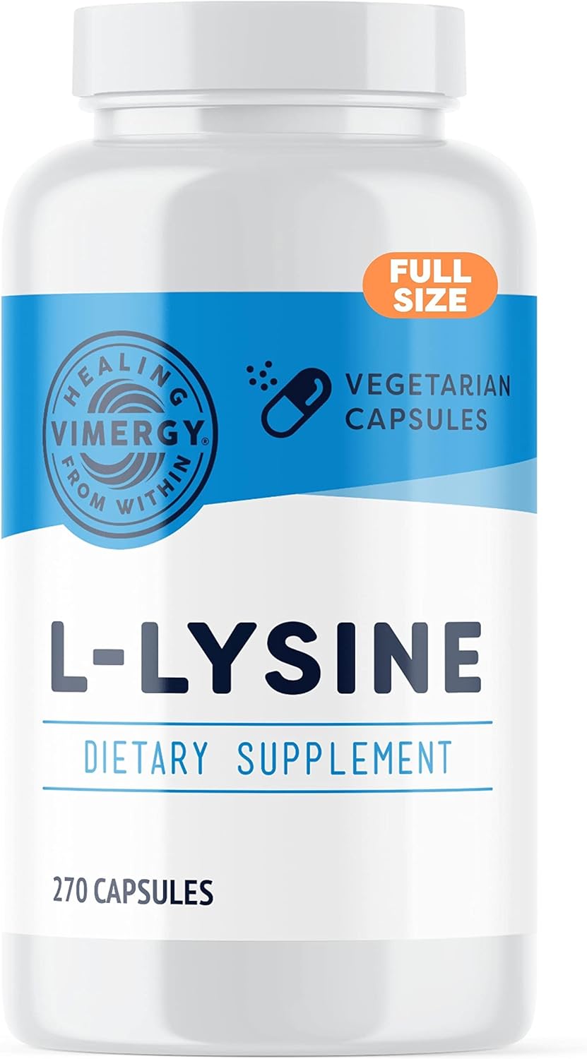 Detalle de Vimergy L-Lysine 500 mg — Gélules véganes, 270 portions