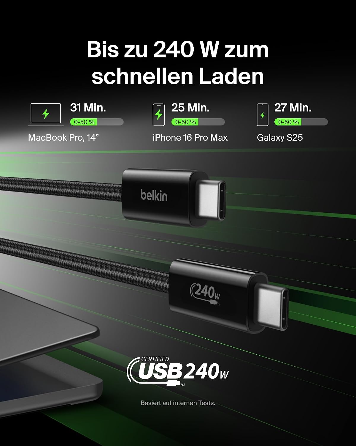 Detalle 2 de Belkin BoostCharge USB‑C 240W 1,5 m