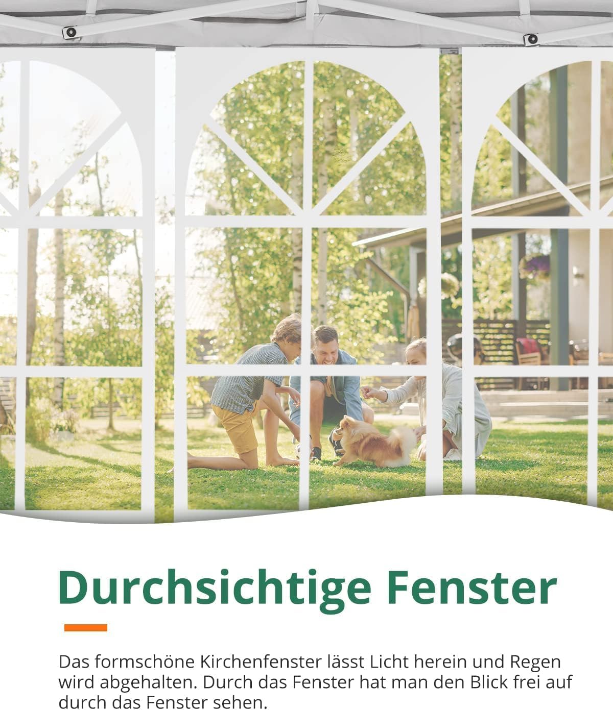 Detalle 2 de Quictent Pavillon 3x3m mit 4 Seitenwänden – beige, wasserdicht
