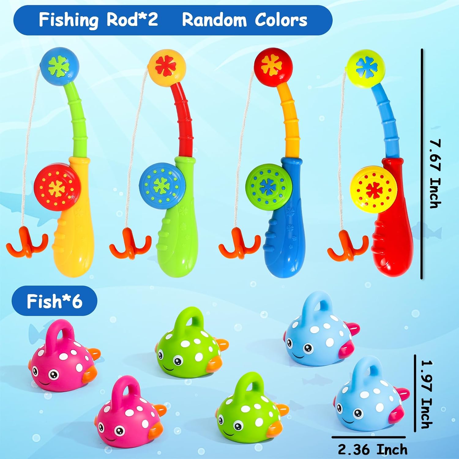 Thumbnail 6 de Baby Bath Toys Fishing Game 6-piece set