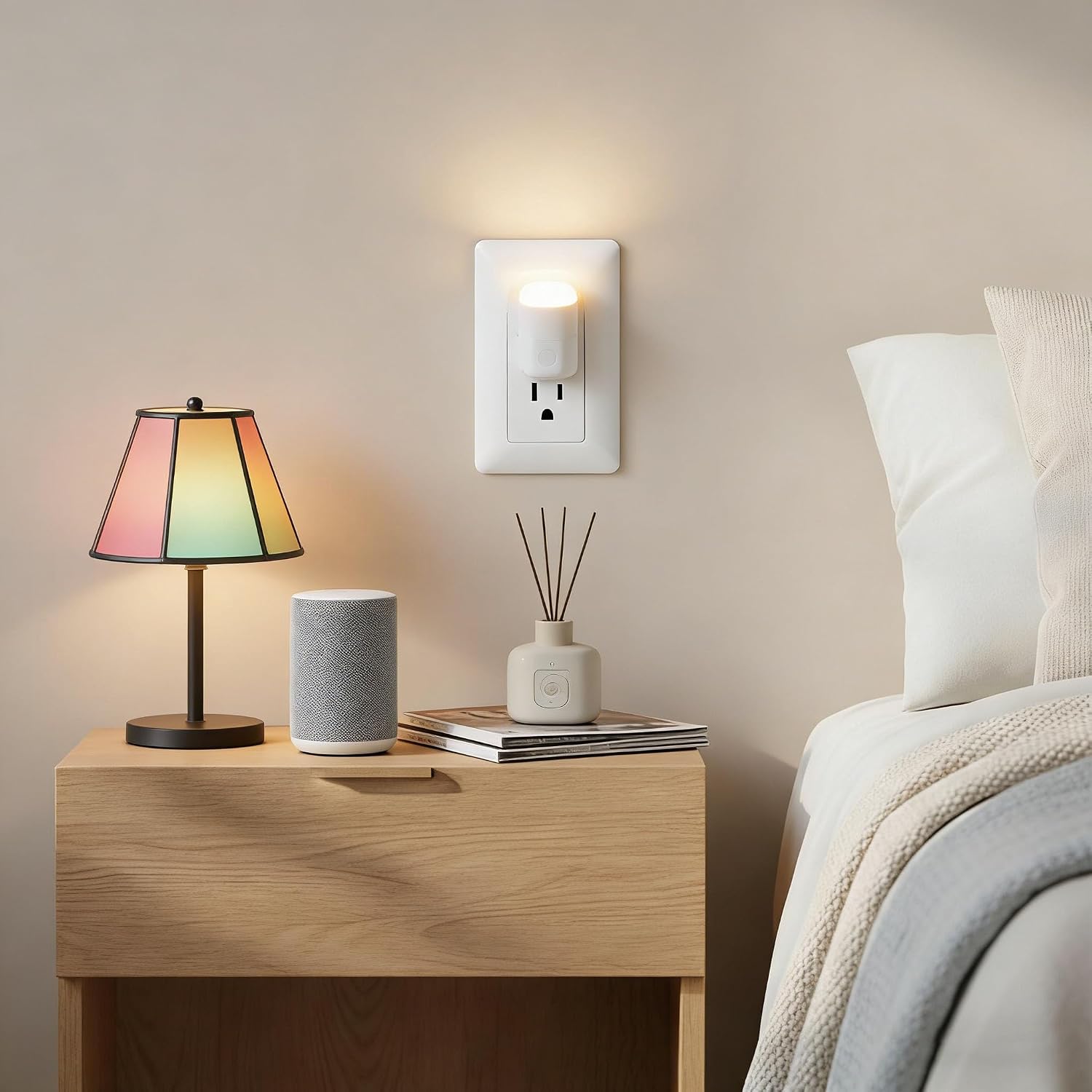 Detalle de ZEFTV Outlet Covers Wall Plate 20 Pack, Glossy White Polycarbonate Duplex Plates