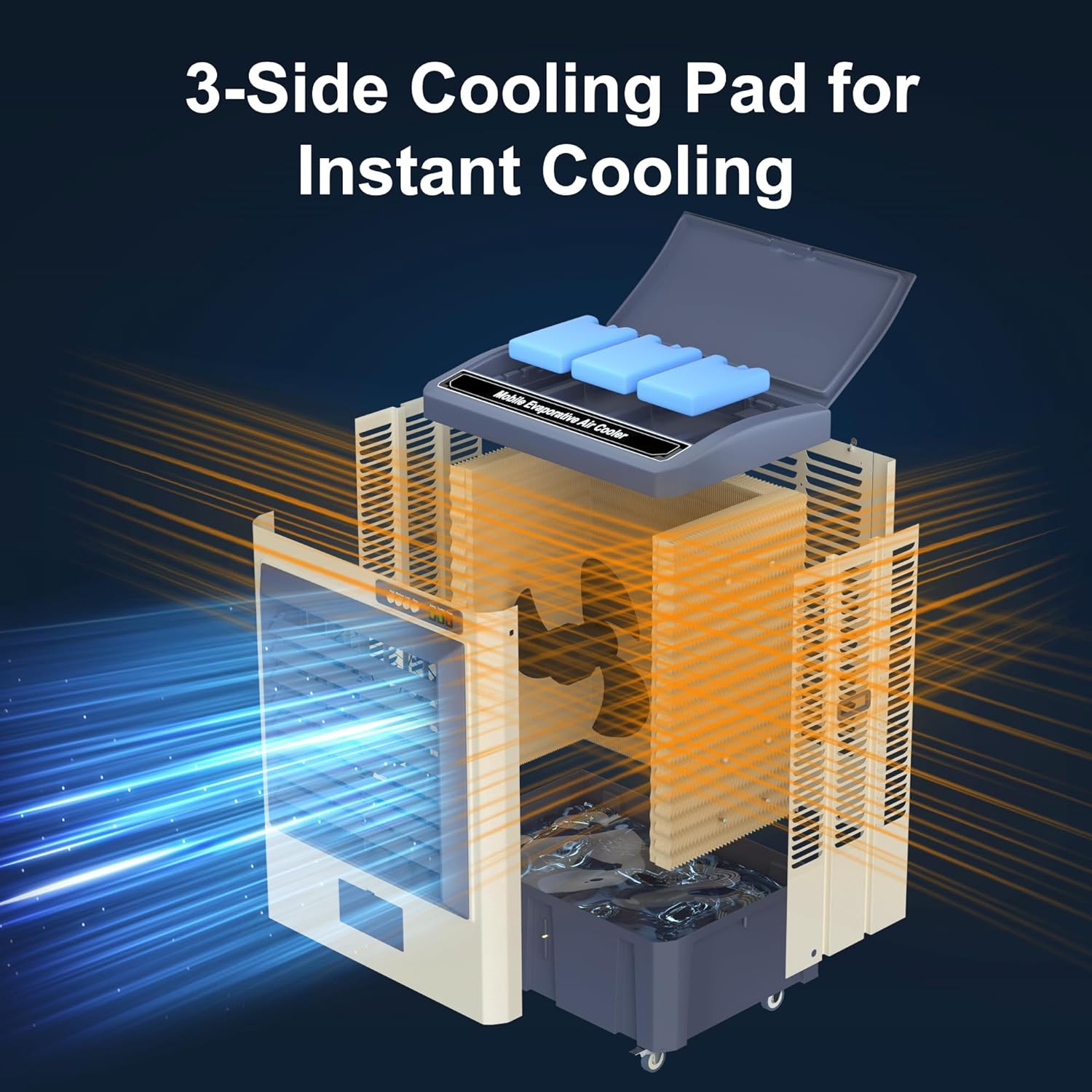 Detalle 2 de Uthfy 41" Swamp Cooler: 4800 CFM Evaporative Cooler for Large Spaces