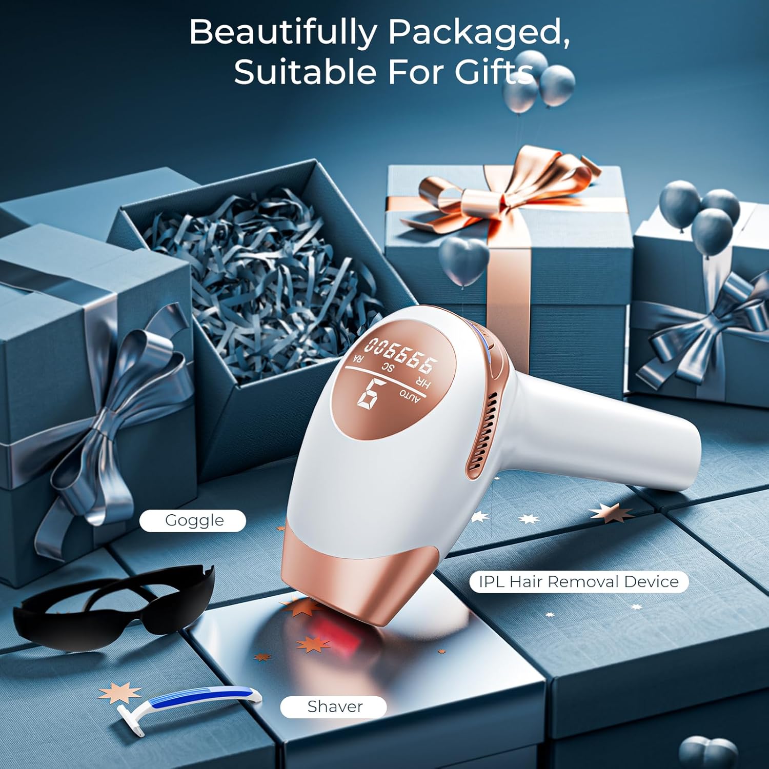 Thumbnail 6 de 21J IPL Laser Hair Removal Device — 9 Energy Levels, 21J, at-home solution for face, bikini and body