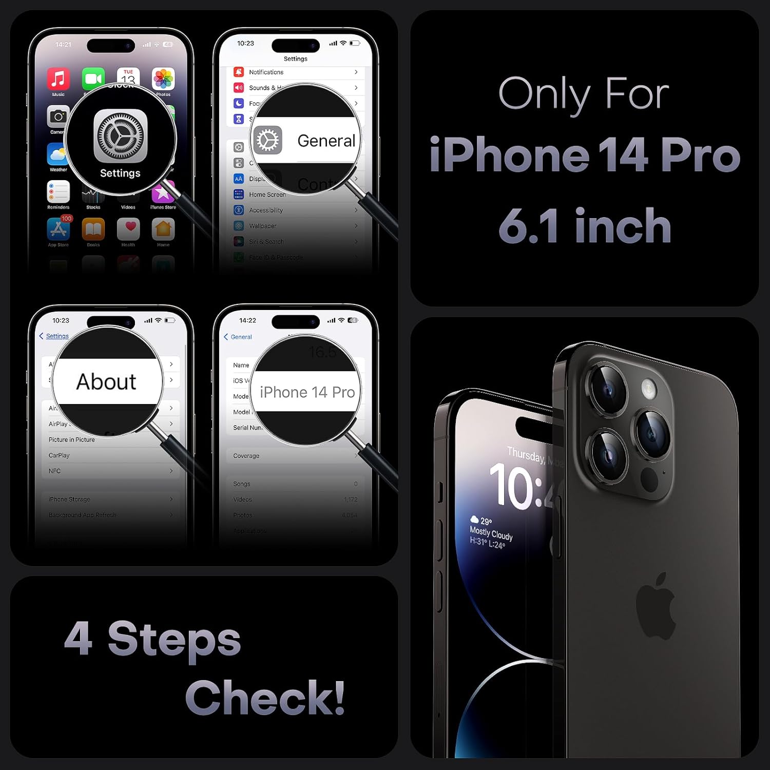 Thumbnail 1 de TOCOL Magnetic iPhone 14 Pro Case 6.1-Inch with MagSafe