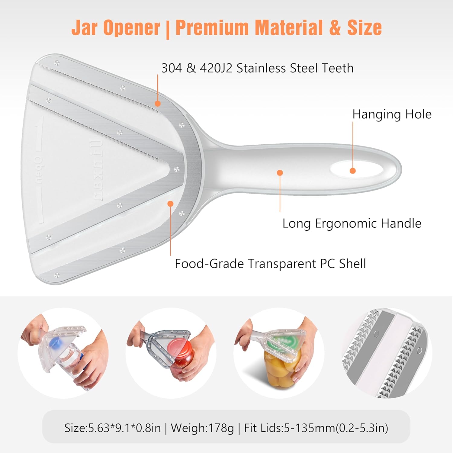 Detalle 2 de Uinxan Jar Opener for Seniors and Arthritis ๐ฅซ