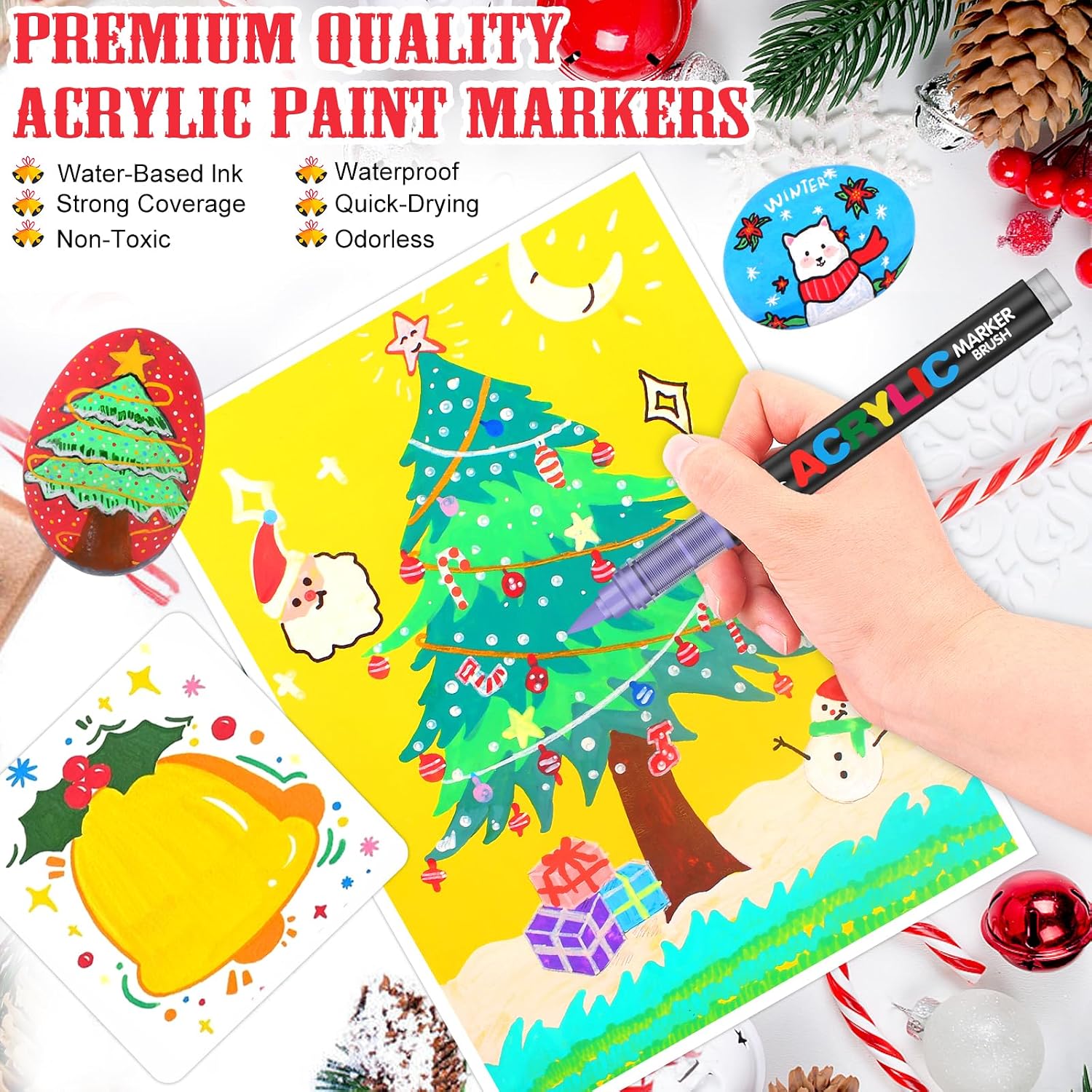 Detalle 2 de Amamao Acrylic Paint Markers, 72 colours