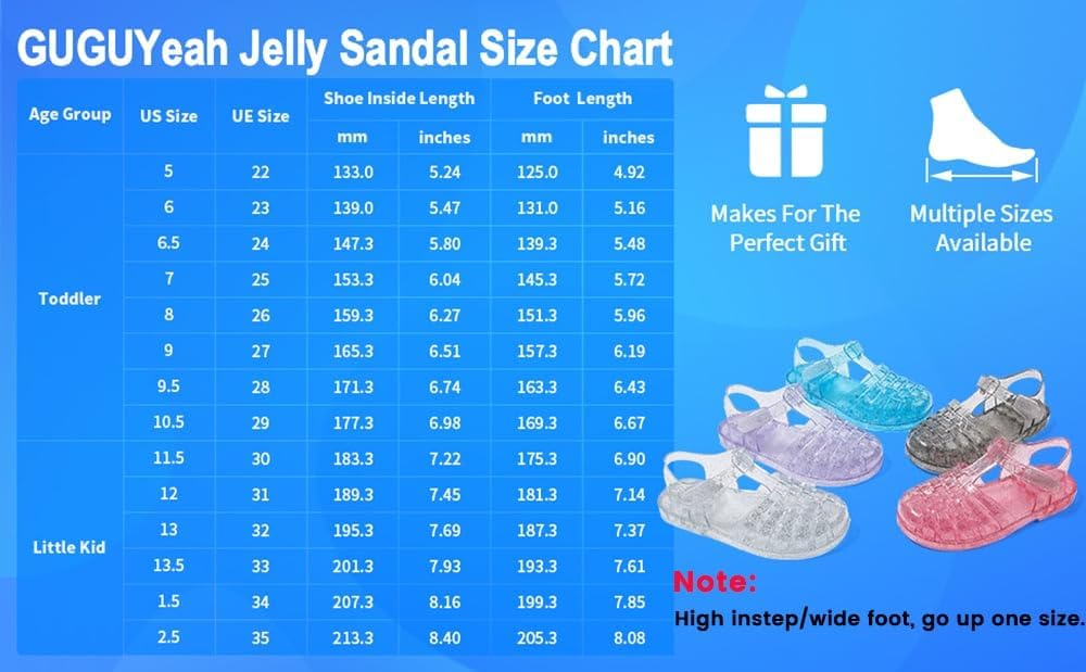 Detalle de GUGUYeah Jelly Sandals for Girls: Closed-Toe Princess Style Beach Shoes