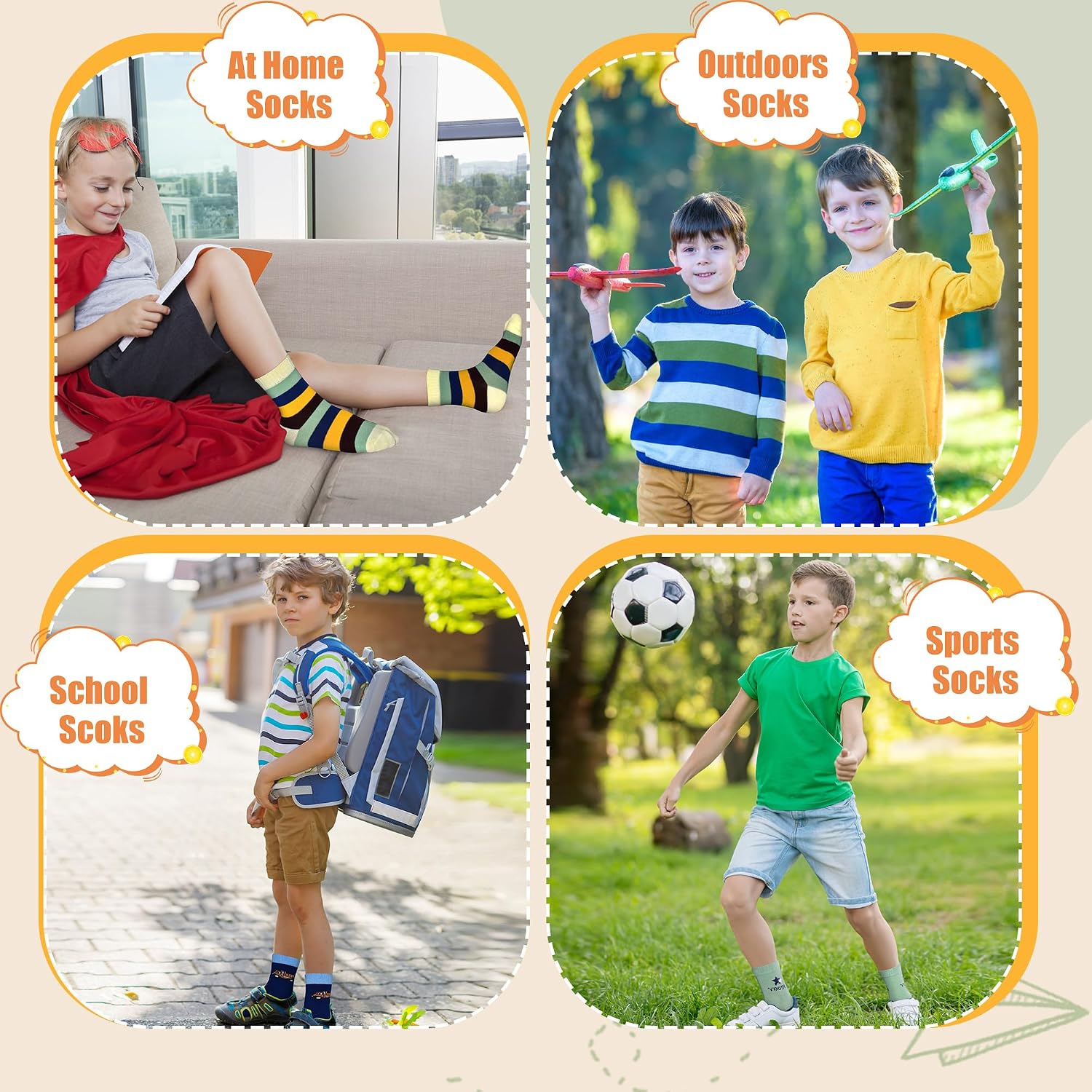 Thumbnail 5 de GENTABY Boys Cotton Socks 10 Pack