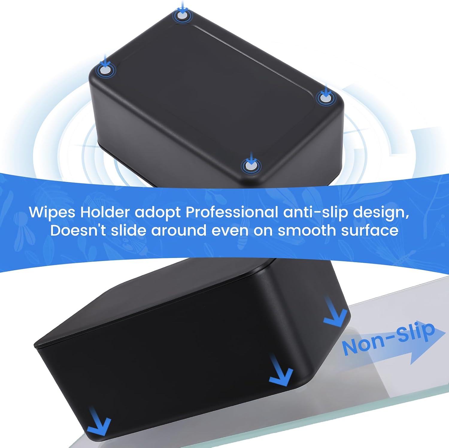 Detalle de Lijroavy QLH7002 Baby Wipes Dispenser 2-Pack, Black and White, Sealing Lid