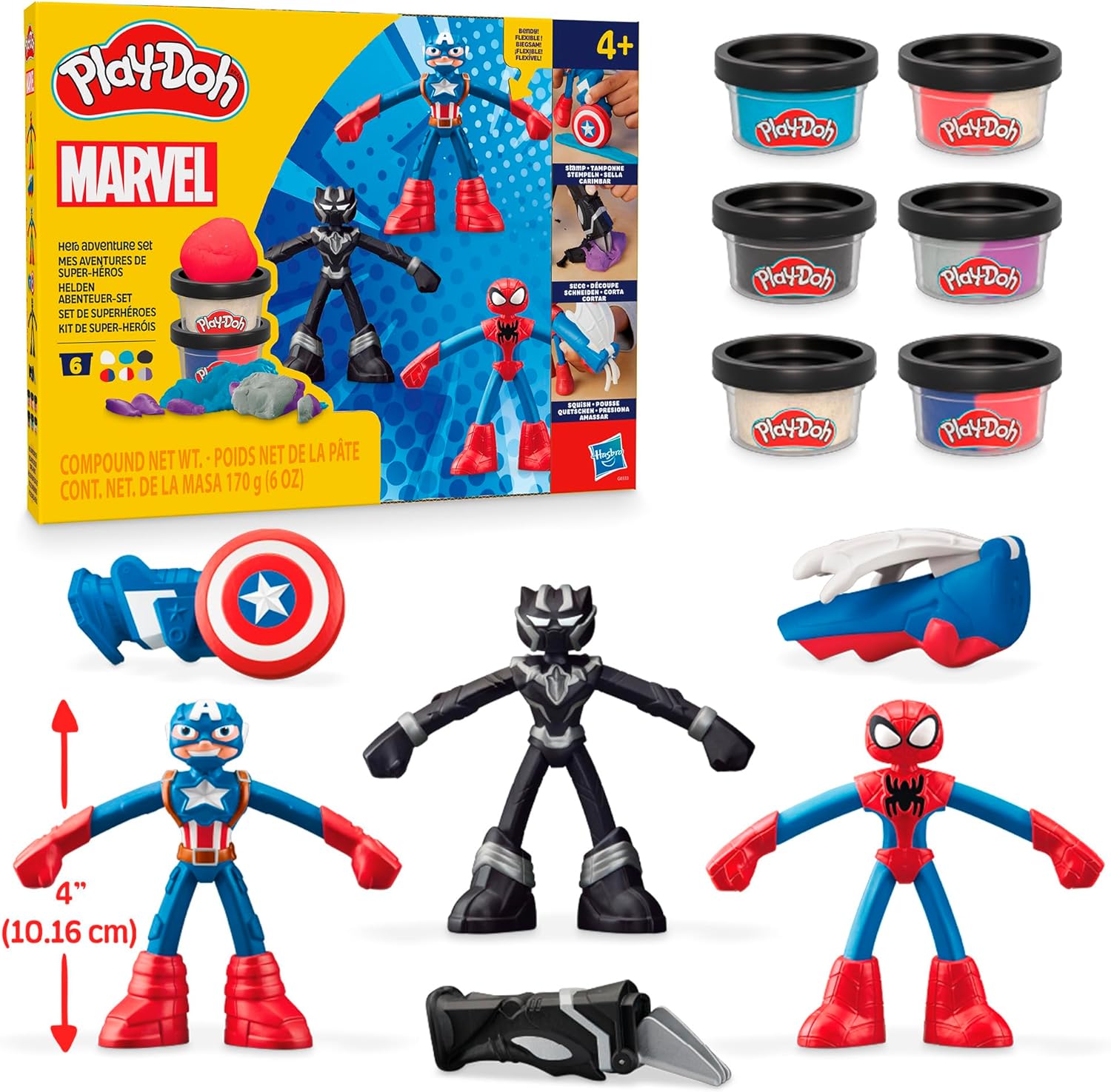 Play‑Doh Marvel Set figuras superhéroes para 4 años