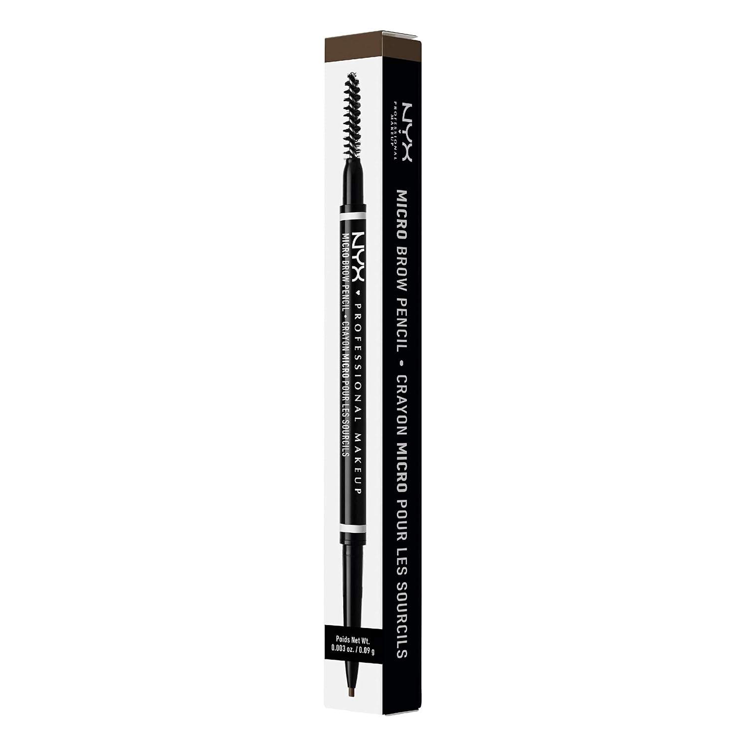 Detalle de NYX Micro Brow Pencil Ash Brown – beidseitig, ultradünn und vegan