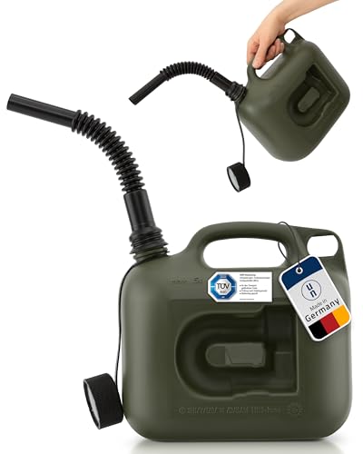 Detalle de Hünersdorff Kraftstoff-Kanister PROFI 5L – UN-zugelassen, made in Germany, oliv