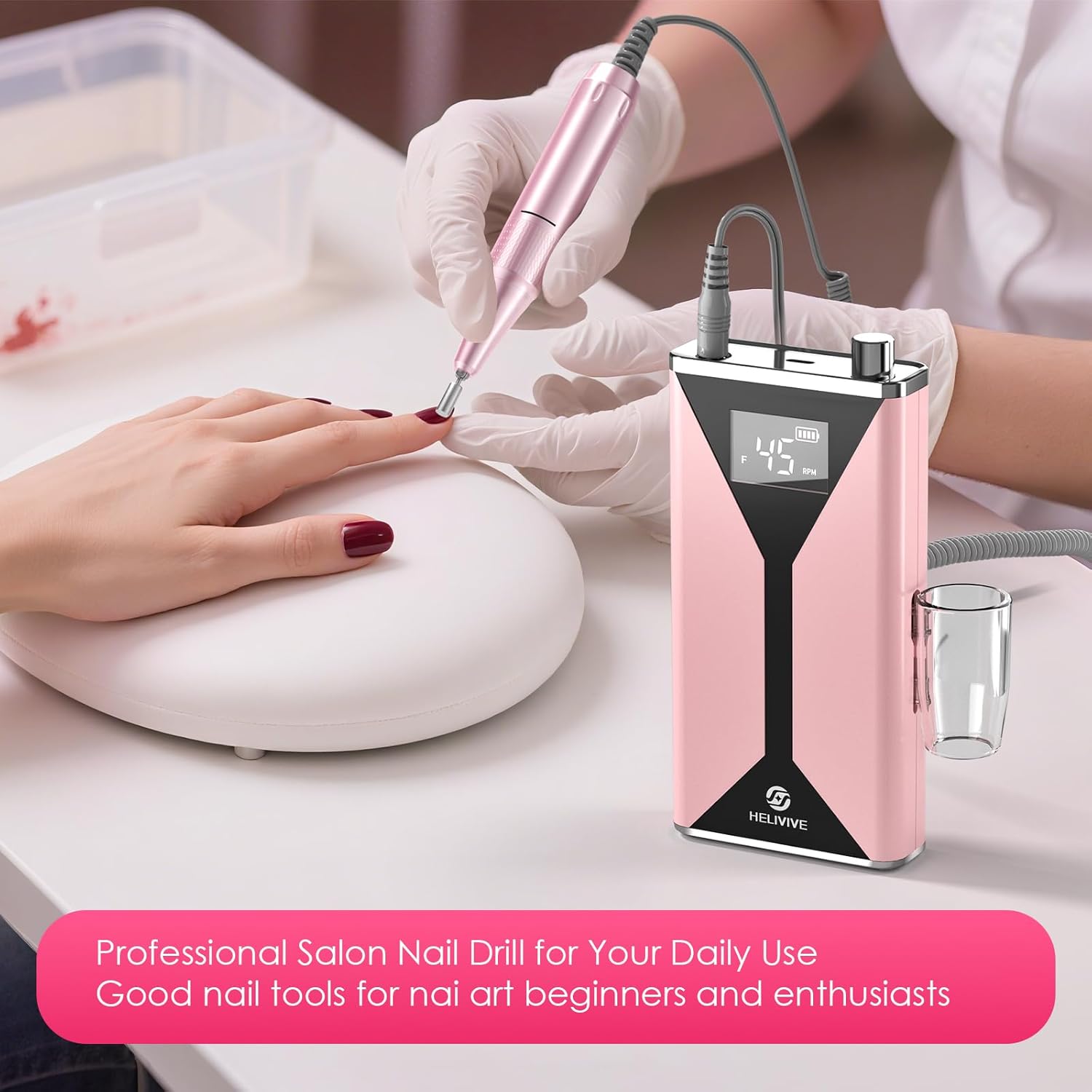 Thumbnail 5 de HELIVIVE Nail Drill 45000 RPM 💅