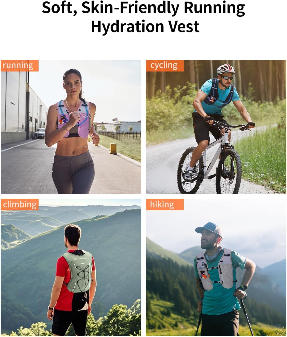 Thumbnail 6 de ECOHUB Running Vest with 2L Water Bladder – Lightweight, 6-Pocket Hydration Backpack for Running and Outdoors
