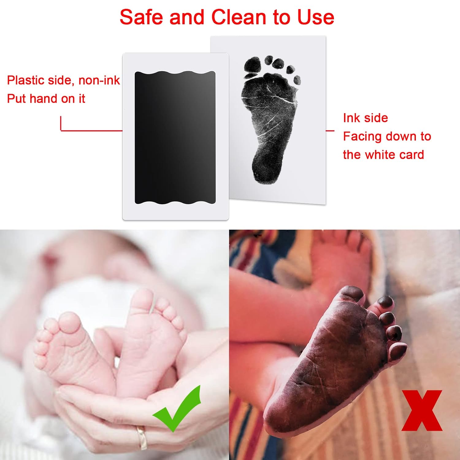 Thumbnail 2 de 8-teiliger Baby-Fußabdruck & Handabdruck-Set (Pfotenabdruck inkl.) – Stempelkissen und Karten