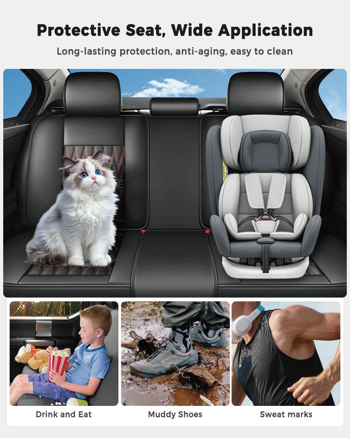 Thumbnail 6 de Huidasource Car Seat Covers Faux Leather