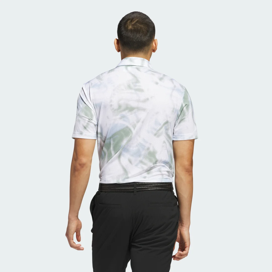 Detalle 2 de Polo Ultimate365 Printed Mesh de Adidas – Blanco