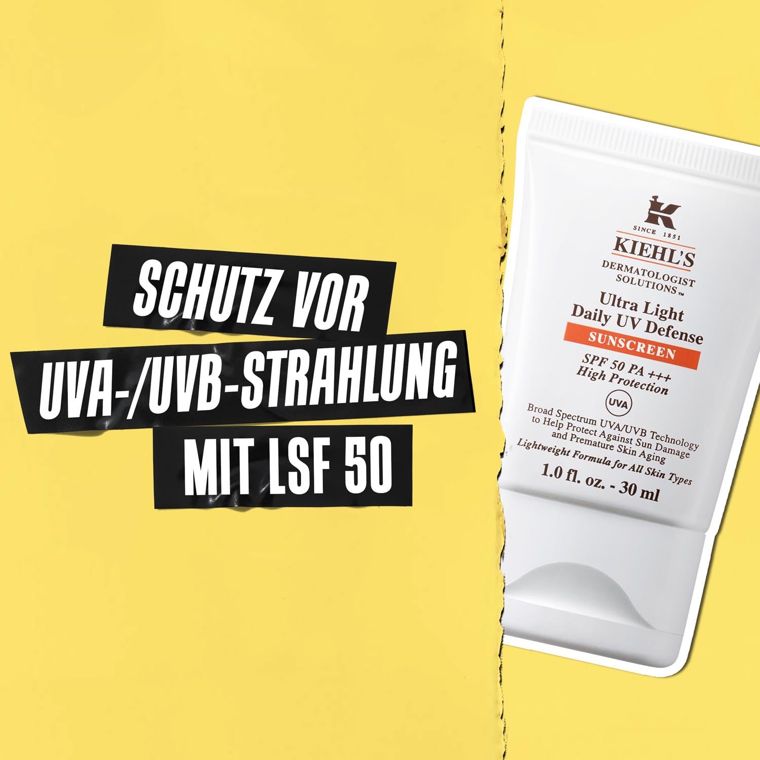 Detalle de KIEHL'S Ultra Light Daily UV Defense SPF 50 – Hochwirksamer Sonnenschutz von Kiehl's