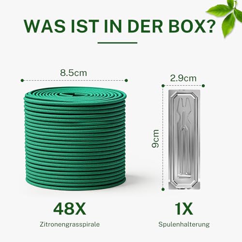 Thumbnail 5 de CHALLEY-YOKI Mückenspirale – Mückenschutz Räucherspirale Citronella, 48 Spiralen inkl. Halterung