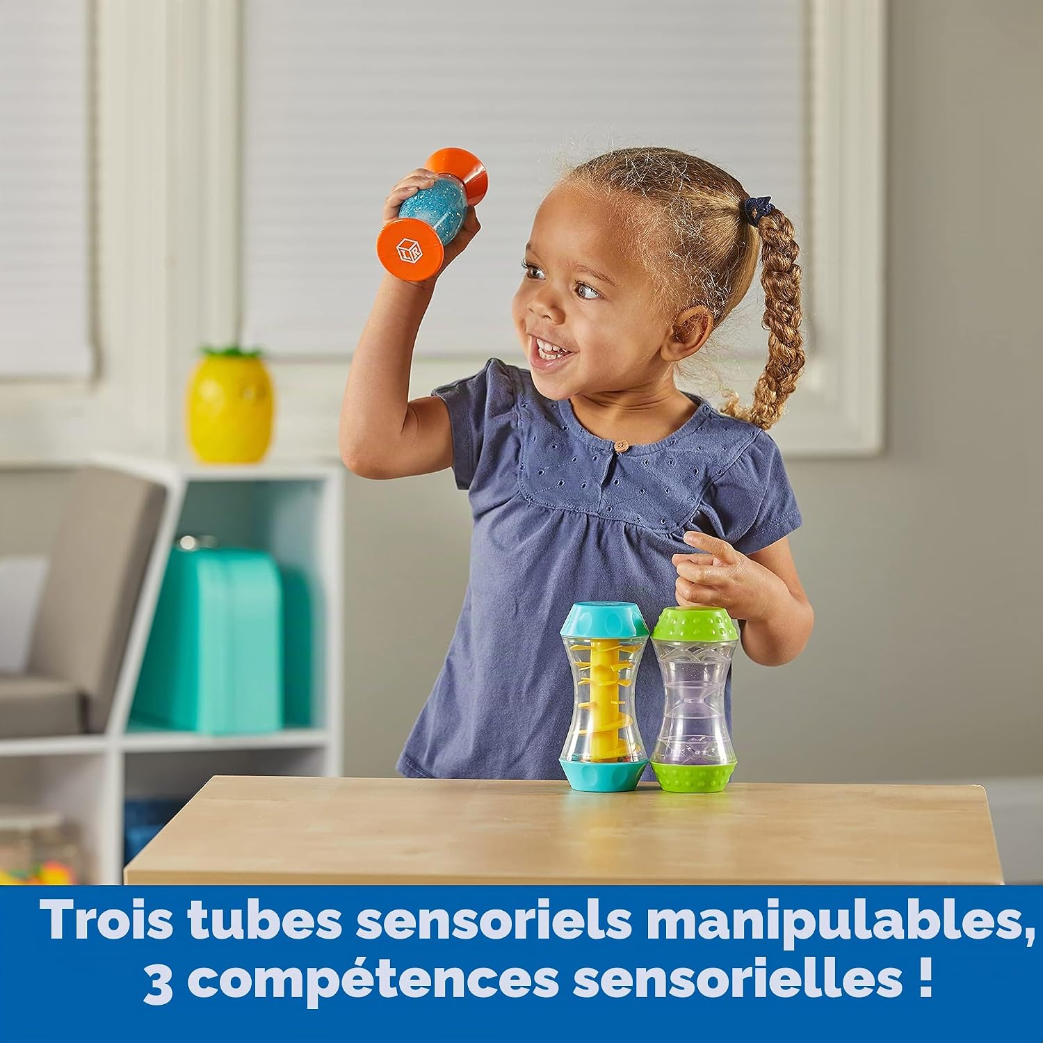 Thumbnail 1 de Learning Resources Trio sensorische buizen met glitter, kralen en zand