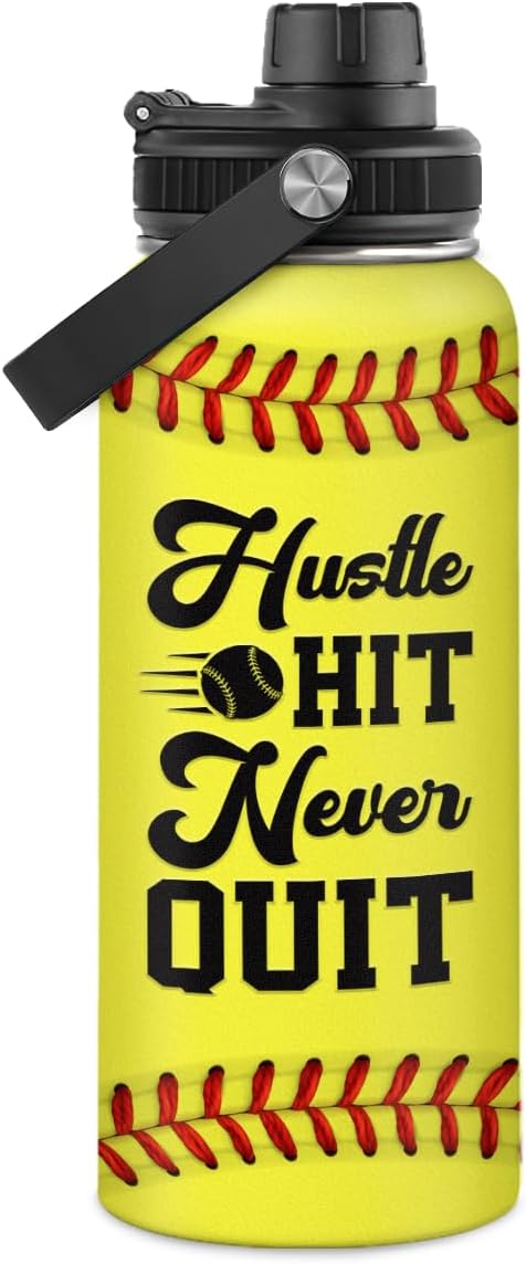 Detalle de SANDJEST SJ-DW-SS-WB32CL 32 oz Insulated Stainless Steel Softball Bottle