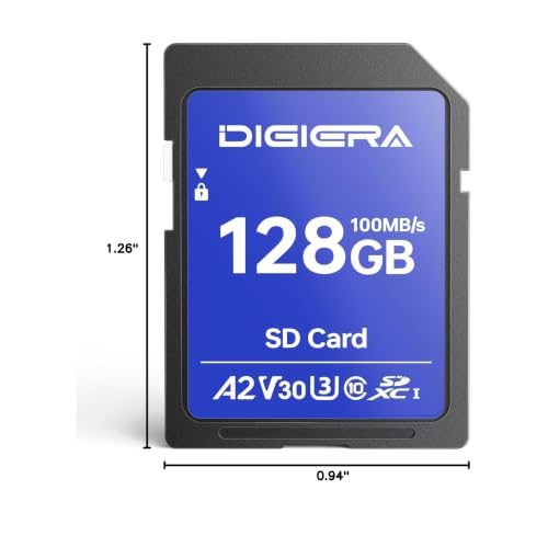 Thumbnail 8 de DIGIERA 128 GB SDXC UHS-I Speicherkarte (2er-Set) – C10, U3, V30, 4K/UHD