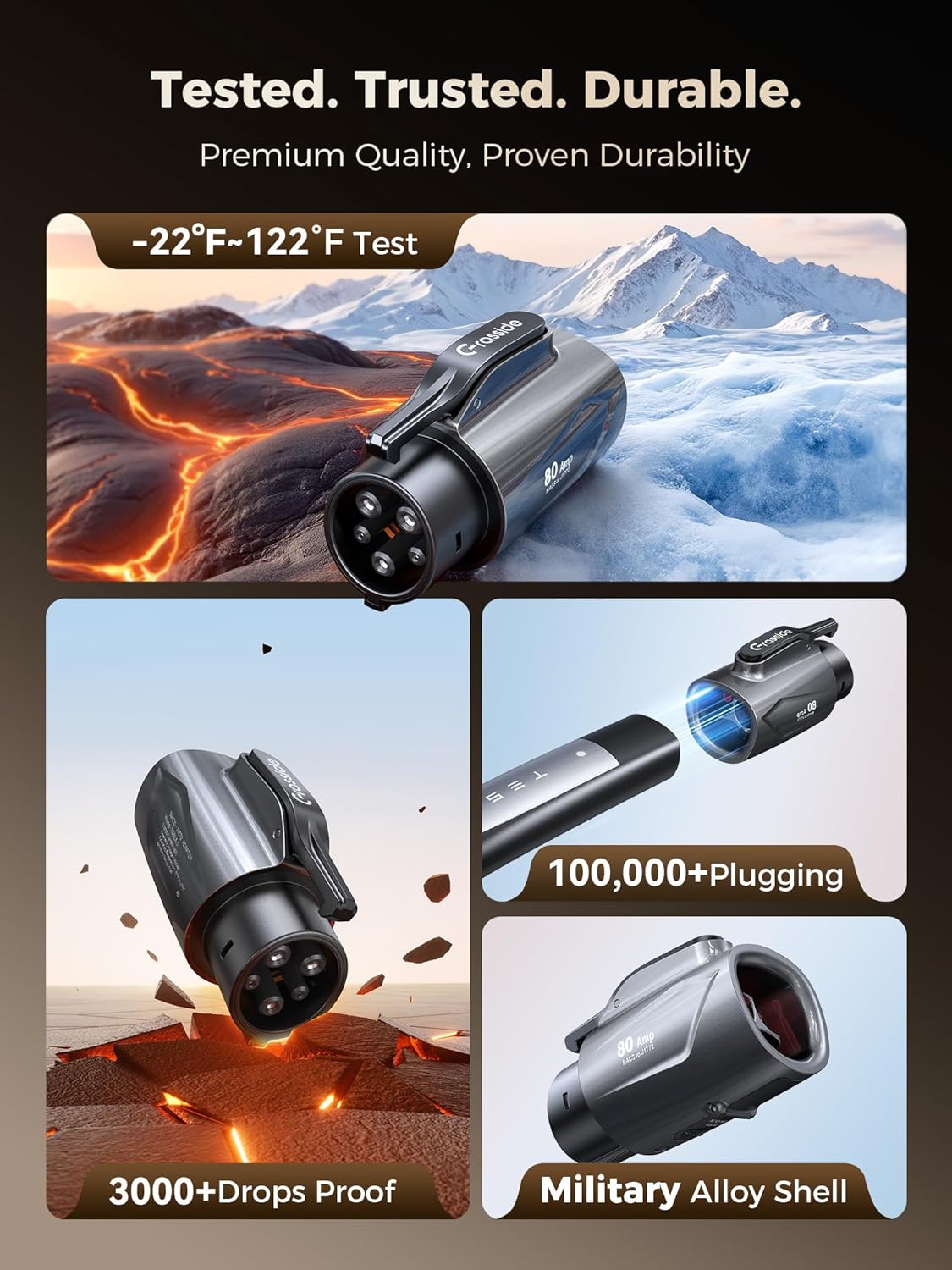 Thumbnail 6 de Grasside Tesla to J1772 Adapter for J1772 EVs Only — 80A, 250V Fast Charging
