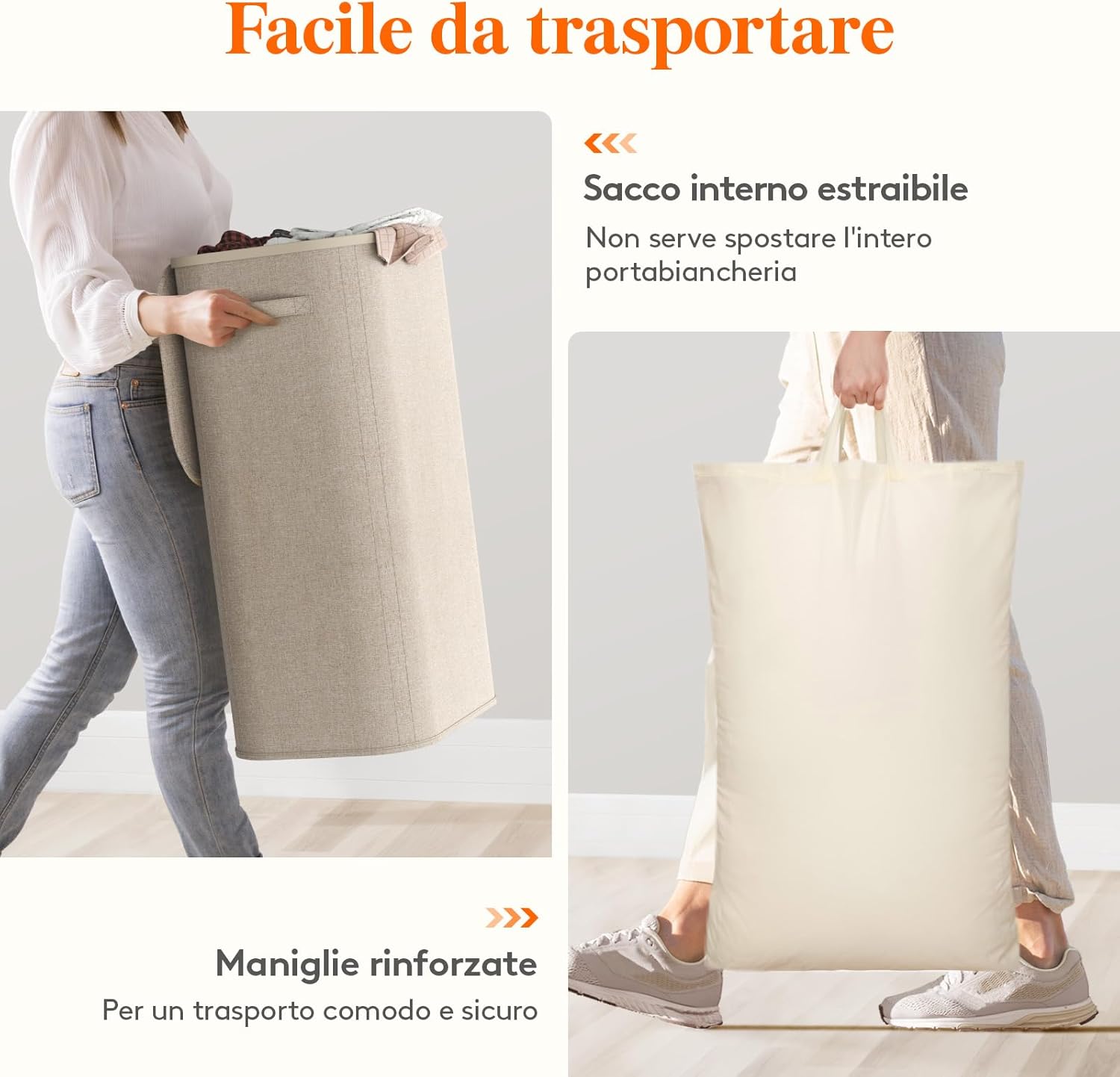 Thumbnail 6 de Lifewit Cesto Portabiancheria 105 L