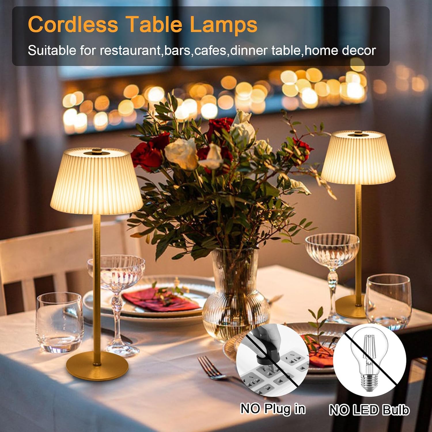 Thumbnail 4 de ZHENMING Bedside Lamp with Touch Control – Rechargeable, Cordless, 3-Way Dimmable & Colour Temp Options