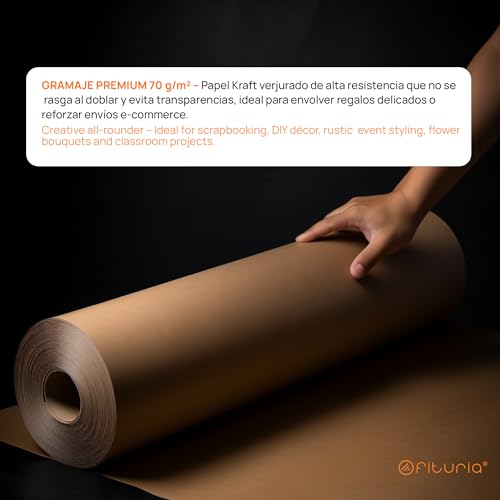Thumbnail 5 de OFITURIA Papel Kraft Marrón 0,60×15 m 📦