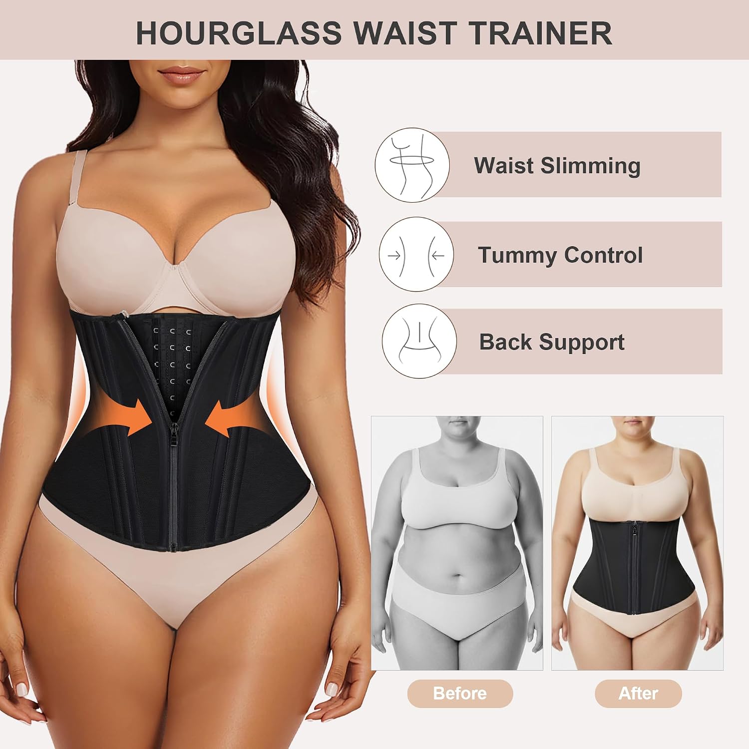 Thumbnail 4 de SHAPERX Waist Trainer Women's Waist Cincher