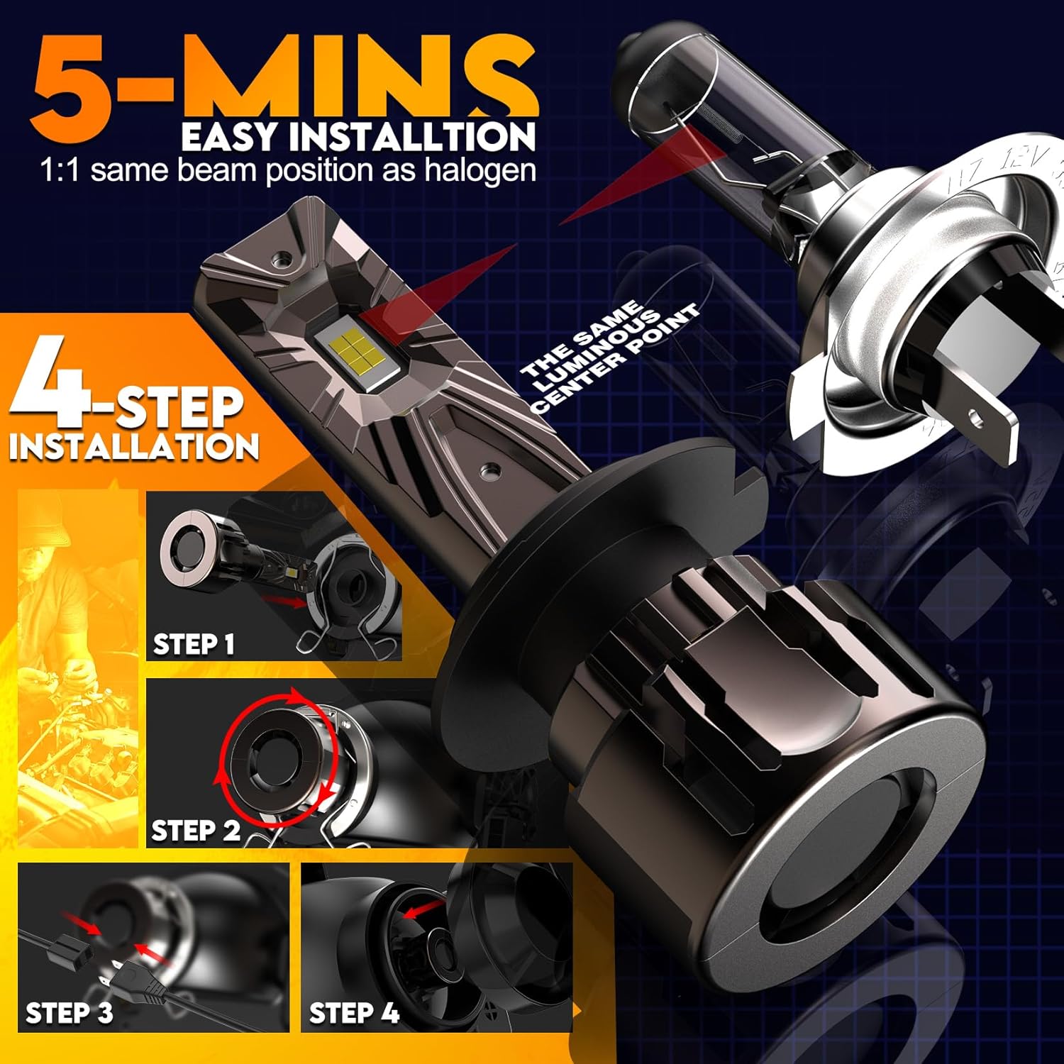 Thumbnail 3 de WAIXINGREN H7 26000LM LED headlight bulb