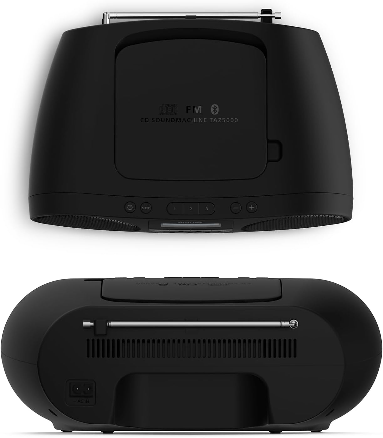 Thumbnail 1 de Philips TAZ5000 – Lecteur CD/Radio FM tout-en-un avec Bluetooth 5.4 et amplification des basses