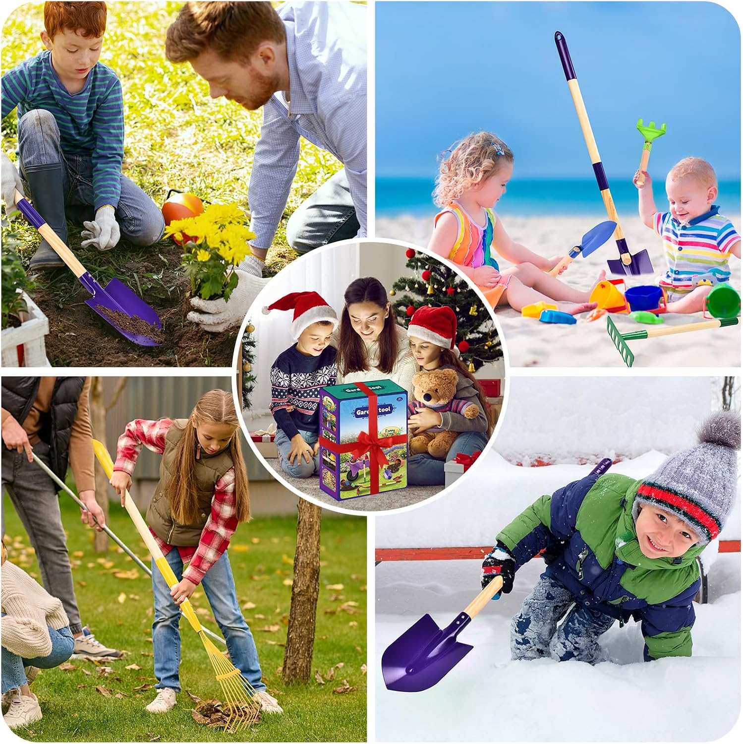 Thumbnail 3 de JONRRYIN Carriola per Bambini – Set giardinaggio completo con carriola, attrezzi e guanti (Viola)