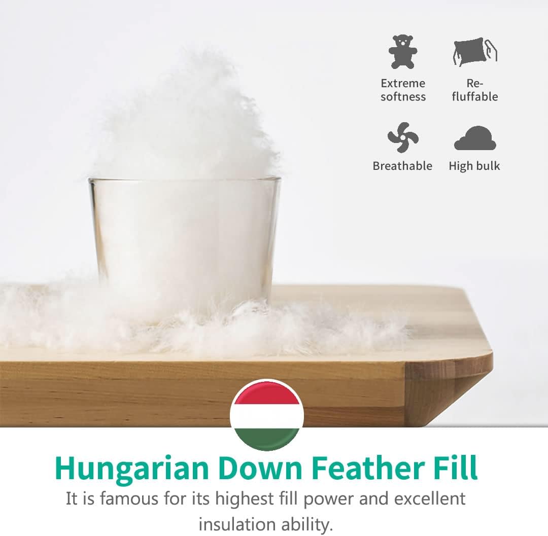 Thumbnail 6 de APSMILE All Season King Down Feather Fibre Comforter, 106 x 90 in, 39 oz