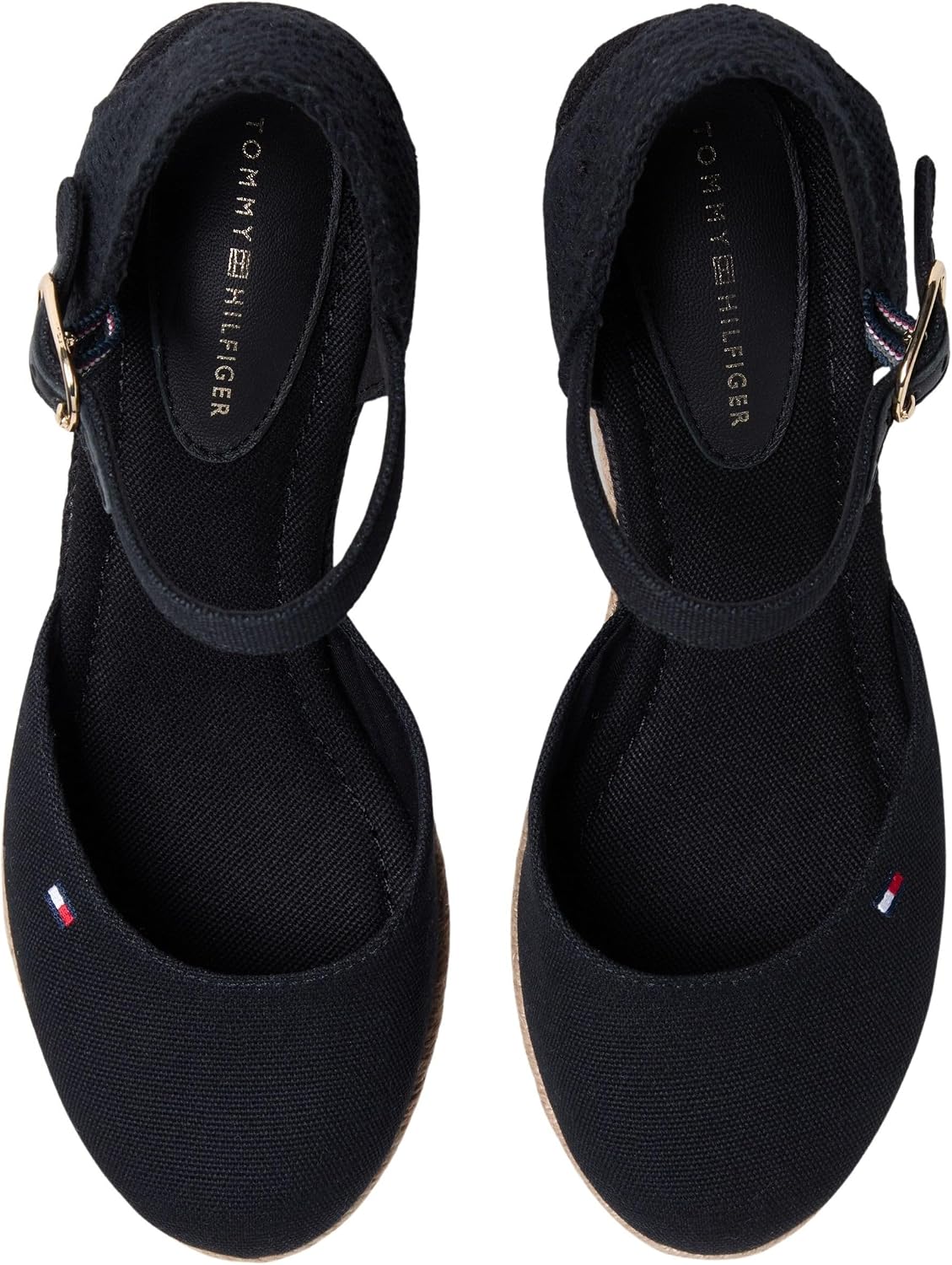 Detalle de Tommy Hilfiger Mid Wedge Espad Closed Toe FW0FW09233: espadrillas con zeppa