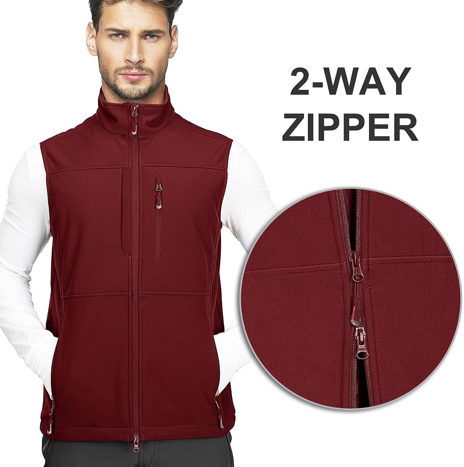 Detalle 2 de Weste für Herren mit Softshell 33.000ft