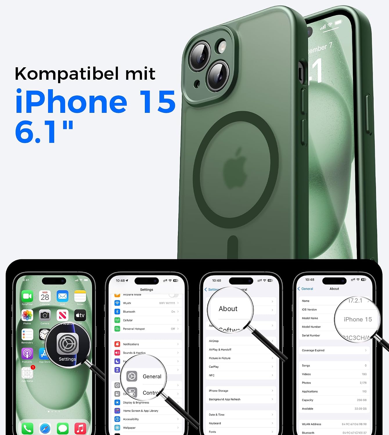 Detalle 2 de Natiiozie Cover Magnetica iPhone 15 6.1"