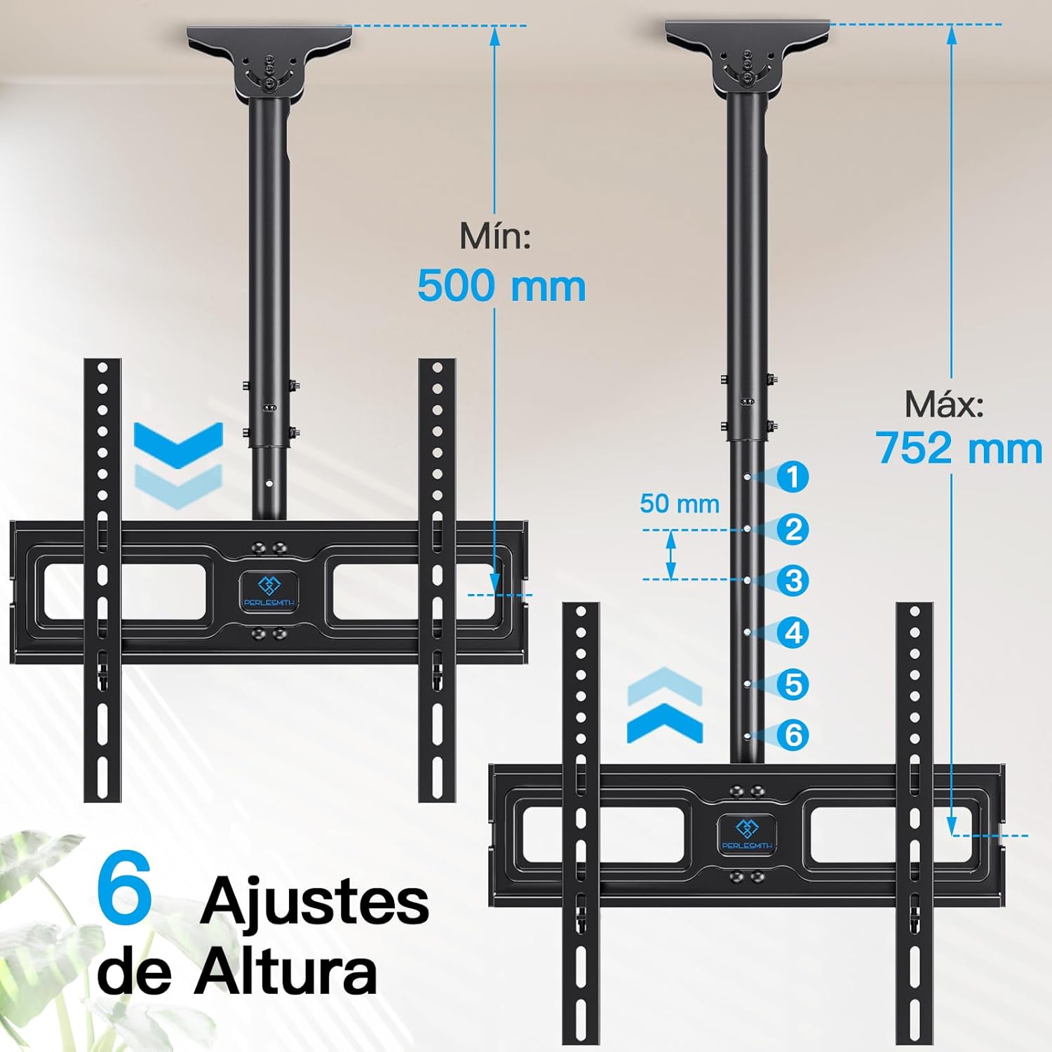 Thumbnail 3 de PERLESMITH PSCM2 65-inch ceiling TV mount