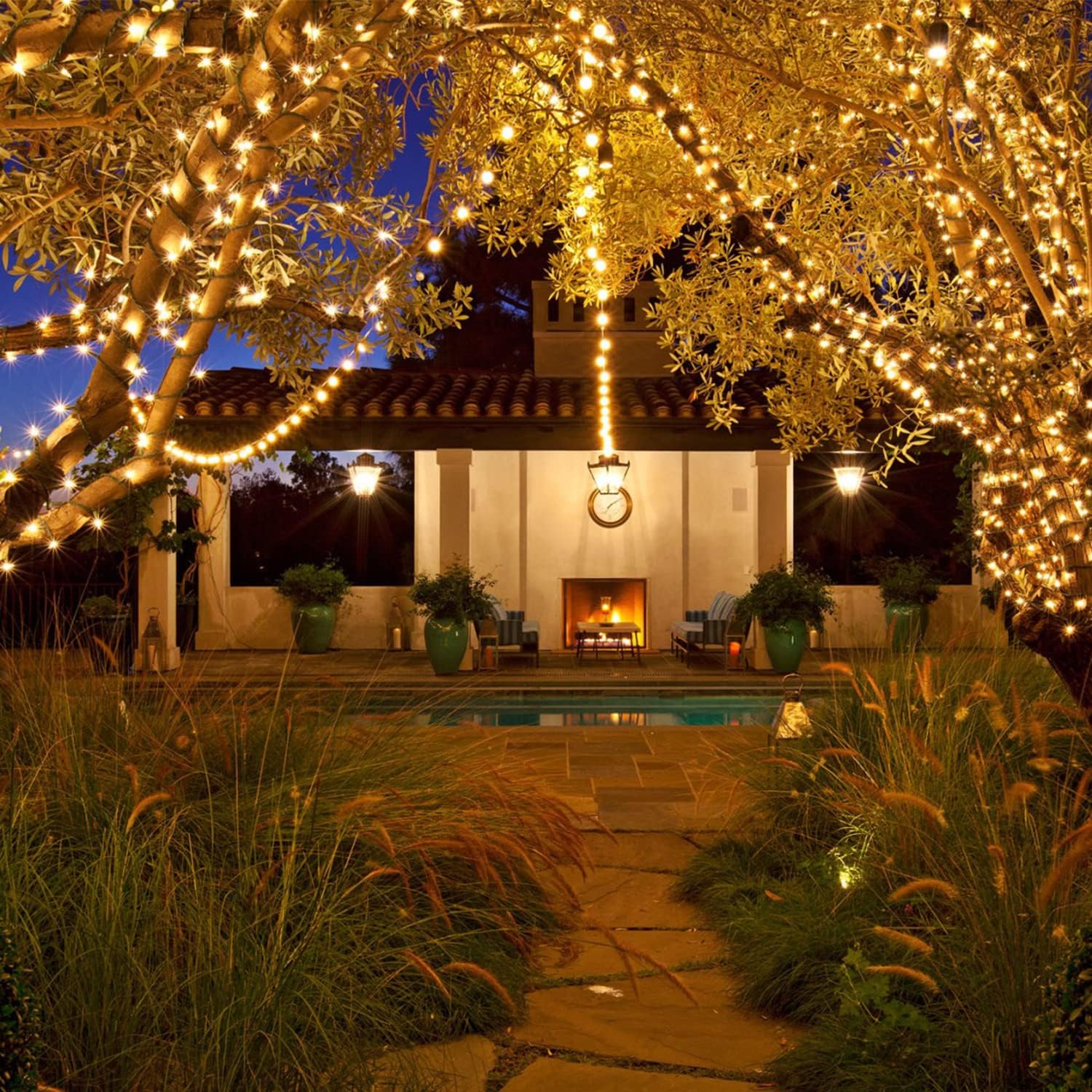 Thumbnail 3 de iShabao LED0825100 Solar String Lights, 100 LEDs, 8 Modes, Warm White