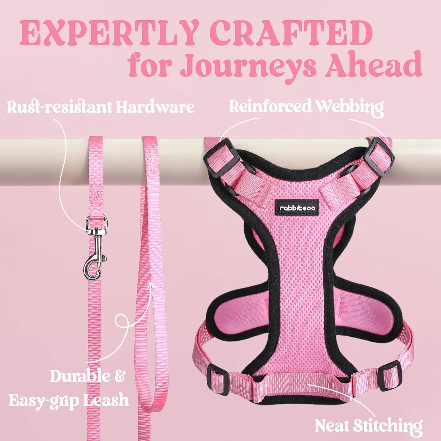 Thumbnail 6 de rabbitgoo Cat Harness and Lead Set for XS