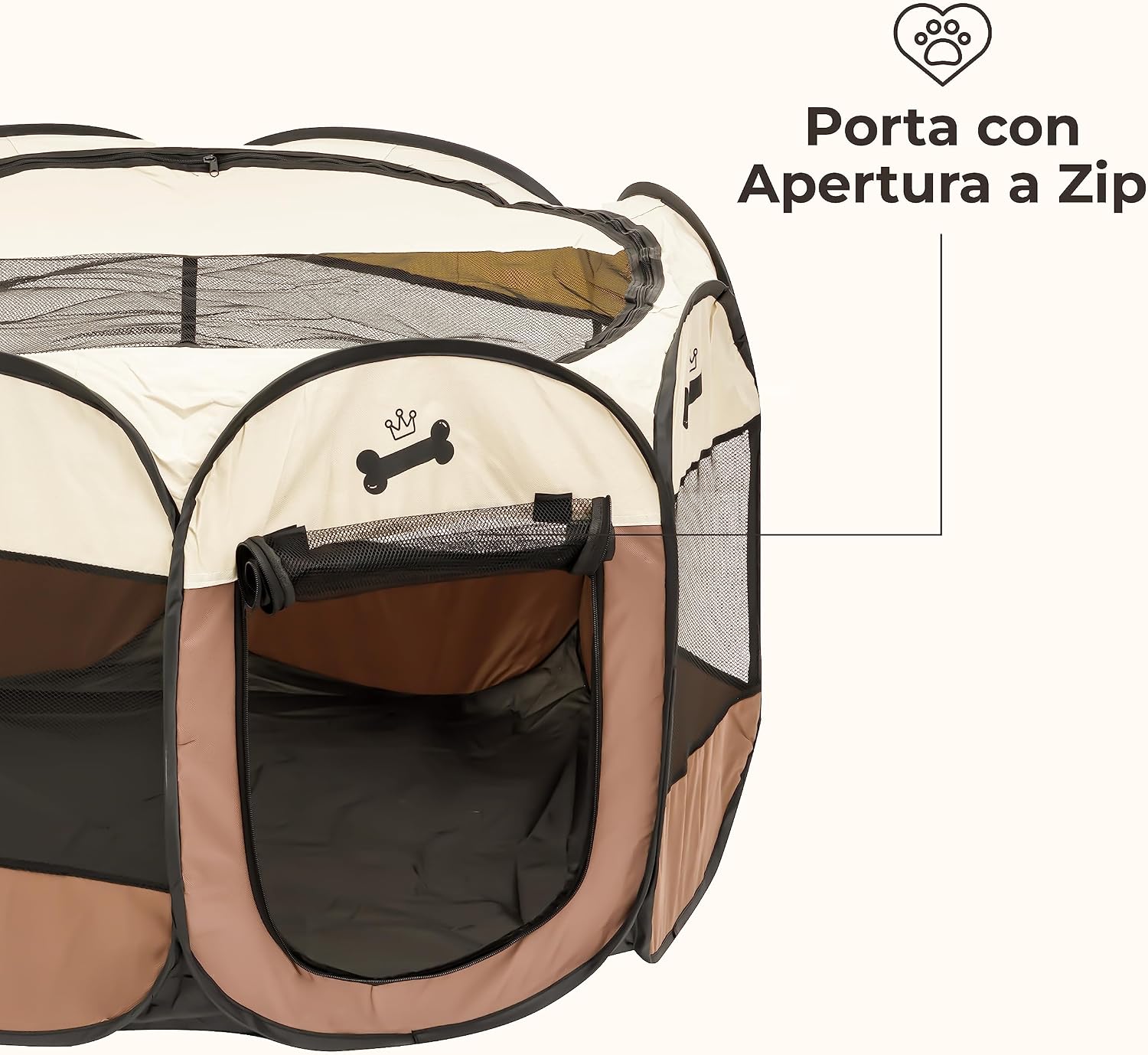 Detalle 2 de Baroni Home Recinto Pieghevole per Cani e Gatti L 96 cm