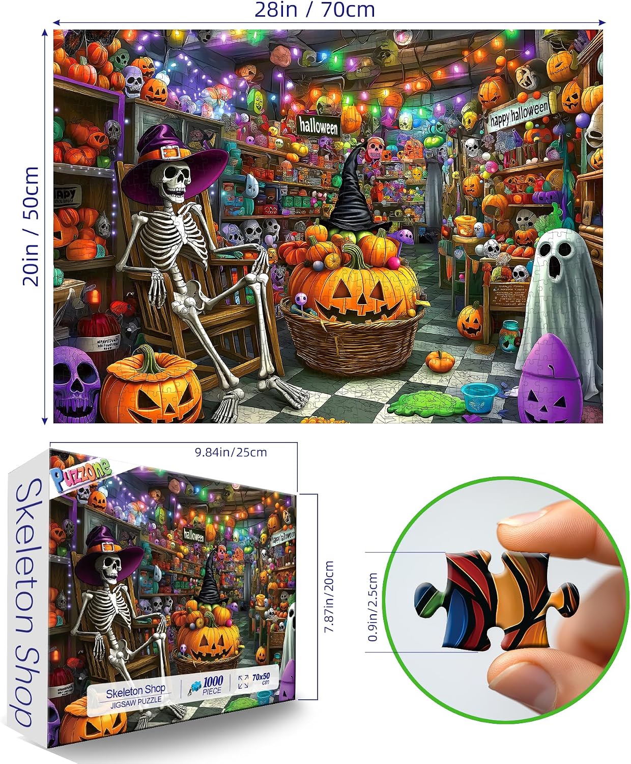 Detalle 2 de PuzzOne 1,000-Piece Halloween Puzzle