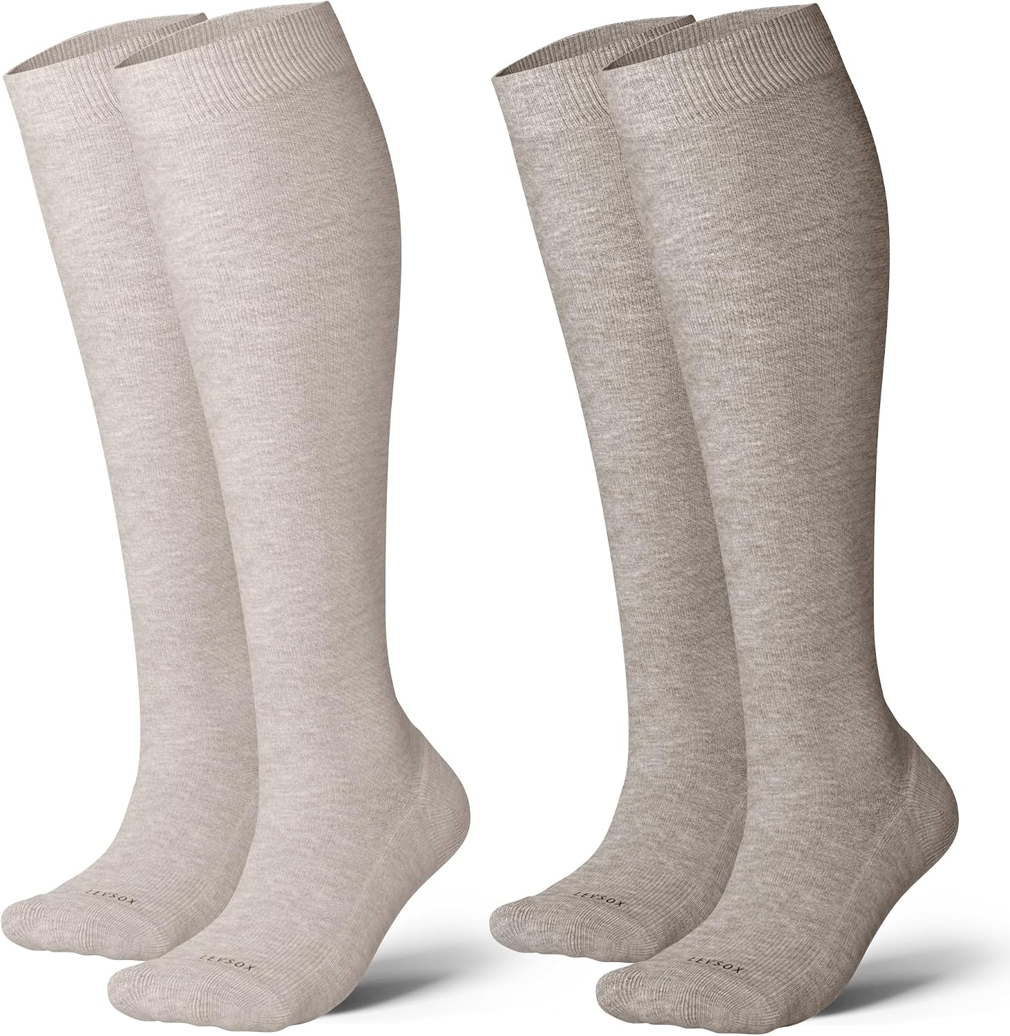 Thumbnail 6 de LEVSOX Cotton Compression Socks for Women & Men, 20-30mmHg Knee-High Support