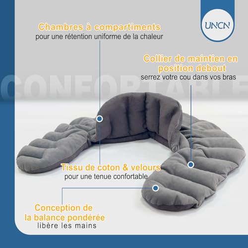 Detalle de UNCN Coussin Chauffant Micro-ondes pour le Cervical — Bouillotte Micro-Onde
