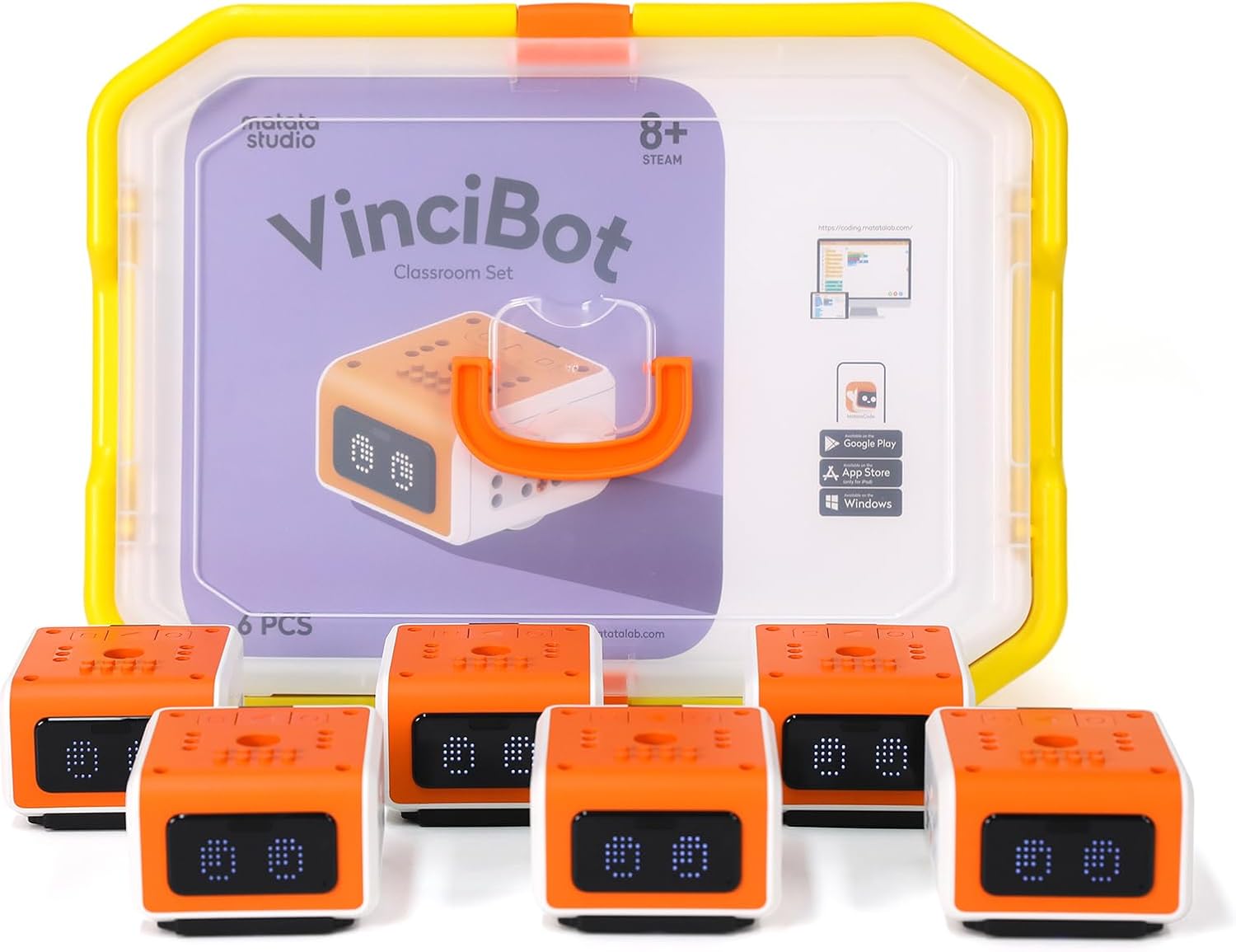 Detalle de Ensemble VinciBot de Matatastudio pour Salle de Classe (6 robots) — apprentissage STEAM pour élèves de 8 à 12 ans