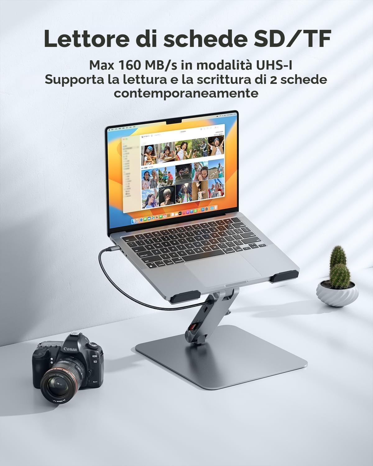 Detalle 2 de BENFEI Supporto laptop con docking 100W