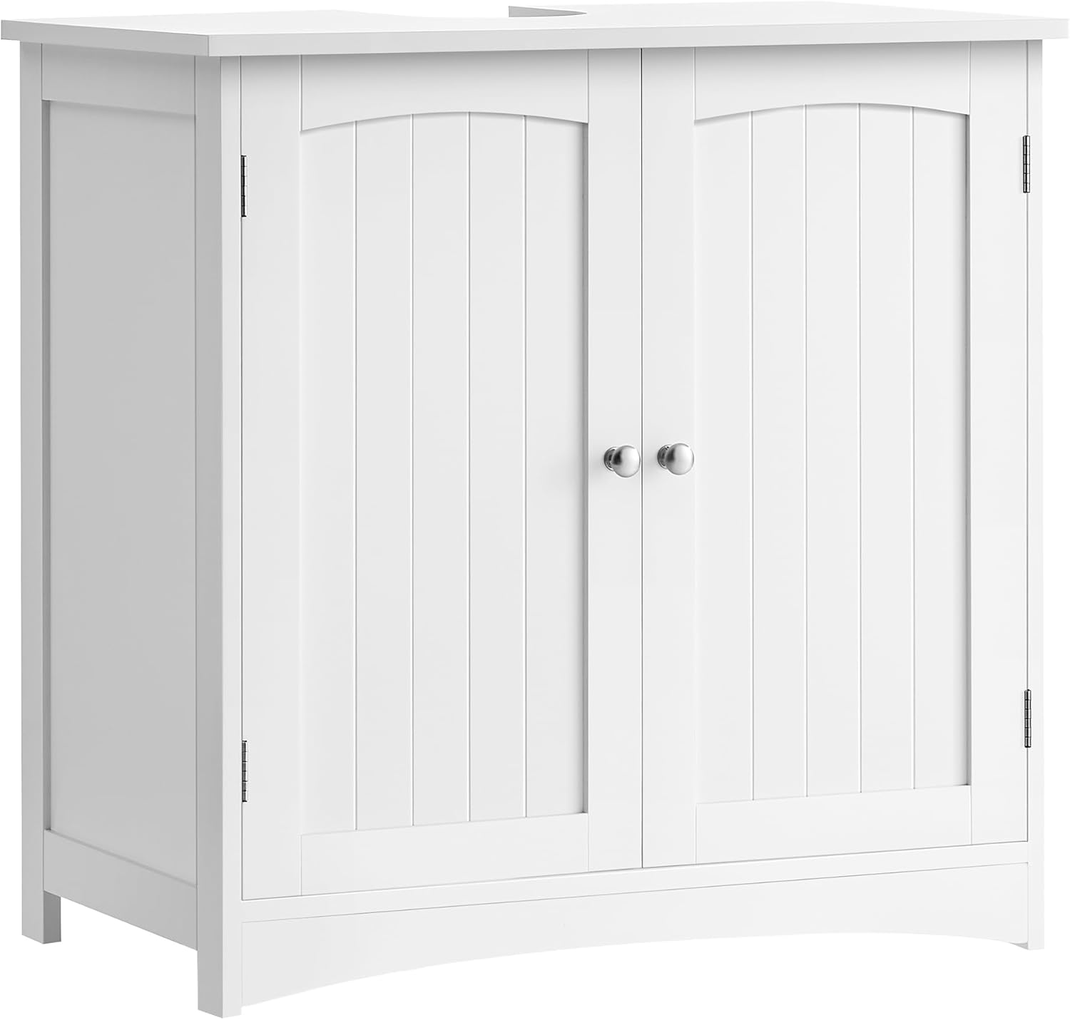 Detalle de VASAGLE Mobile Sottolavabo BBC011W01: Mobiletto da Bagno con 2 Ante e Ripiano Regolabile, 40 x 70 x 70 cm, Bianco Nuvola