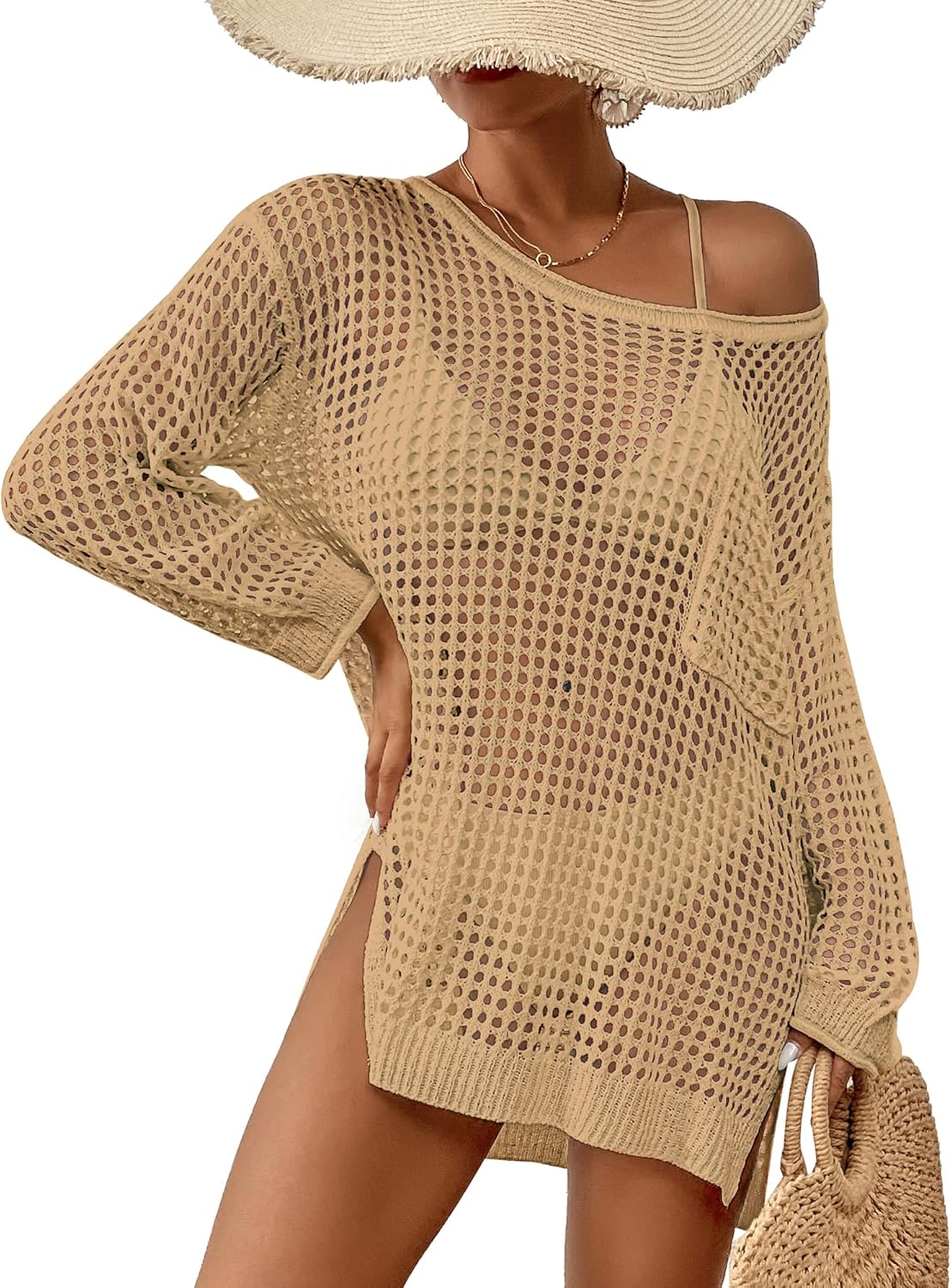 Thumbnail 5 de Bsubseach crochet cover up summer bikini beach dress with tassels (one size)